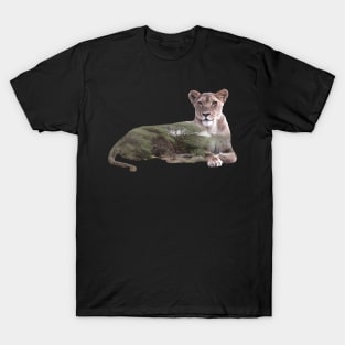 Lioness - double exposure - Africa T-Shirt